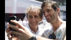 Und Mark Webber machte ein Selbstporträt mit Alain Prost