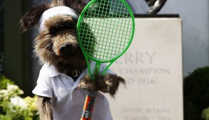 Tag 3: Wimbledon-Fieber! Auch BBC-Star Hacker T. Dog ist begeistert. Ob er in Runde 2 auch antreten darf?