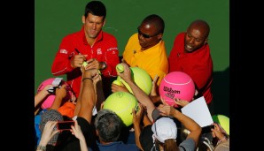Novak Djokovic hatte sein Match schnell hinter sich. Umso mehr Zeit blieb für Autogramme