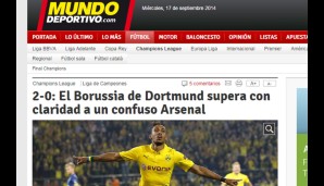 Dortmund schlägt ein "verwirrtes" Arsenal, meint die "Mundo Deportivo"