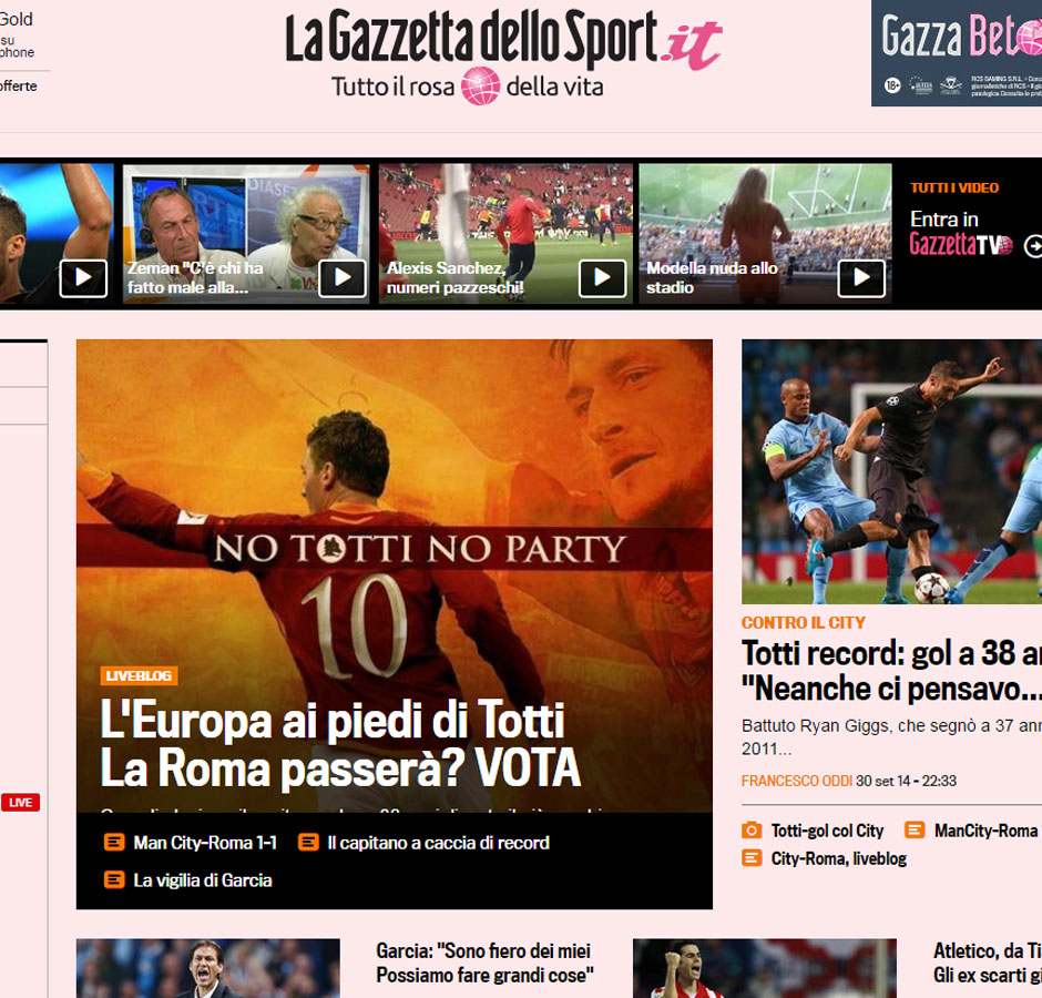 In Italien verneigt man sich indes vor dem großen Totti: "No Totti, no Party"