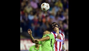 ATLETICO MADRID - JUVENTUS TURIN 1:0: Für Atletico ging Mario Mandzukic als Maskenmann in die Partie