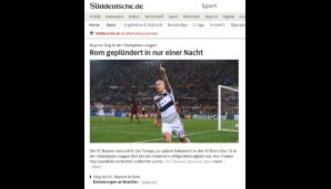 Historisch angehaucht und ganz stark: Die Headline der "Süddeutschen Zeitung"