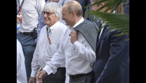 Siehe da: Wenige Runden vor Rennende darf Bernie Ecclestone Russlands Präsident Wladimir Putin empfangen
