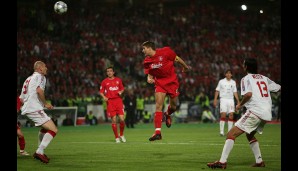 Mit diesem Kopfball leitete Gerrard die große Aufholjagd der Reds im CL-Finale 2005 ein