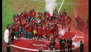 Der größte aller Titel war aber der Champions-League-Sieg 2005, als die Reds im Finale gegen Milan einen 0:3-Pausenrückstand noch drehten - Gerrard traf zum 1:3