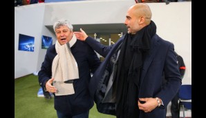 DONEZK - FC BAYERN 0:0: Kennen die sich? Nö! Wie alte Freunde begrüßten sich Pep Guardiola und Mircea Lucescu
