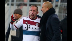Franck Ribery musste von seinem Coach beruhigt werden, da er immer wieder von den Gegenspielern provoziert wurde