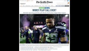 Trauer in Seattle! Die ortsansässige Times fragte gleich mal, ob der entscheidende Wurf der schlechteste Spielzug aller Zeiten war