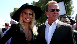 Arnold Schwarzenegger genoss in Melbourne nicht nur das Rennen
