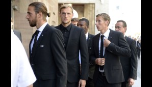 Selbstverständlich begleitete auch die aktuelle VfB-Mannschaft die Trauerfeier