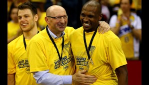 Können Mladen Drijencic (M.) und die EWE Baskets Oldenburg auch in dieser Saison wieder feiern?