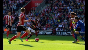Martial schlug gleich ein wie eine Bombe: Hier trifft er gegen Southampton bei Uniteds 3:2-Auswärtserfolg