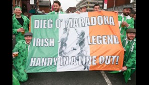 Dank der Fußball-WM 1986 sind auch die Iren Maradona-Fans. Die Hand Gottes lässt England weinen