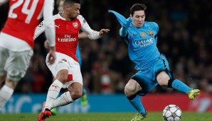 ARSENAL - BARCELONA 0:2: Lionel Messi spielte mal wieder die Gegner schwindelig - Bei seinem Tempo gaben sogar die Textilien nach
