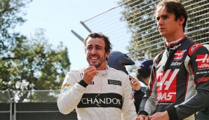 Erstmal durchatmen: Alonso (l.) und Gutierrez sind froh, den Crash unbeschadet überstanden zu haben