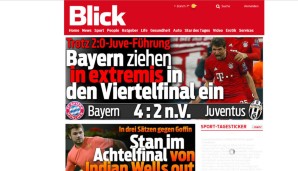 Der Schweizer Blick meint, dass der FCB "in extremis" ins Viertelfinale eingezogen sei
