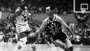 BOB COUSY (1950-1963, 1969) – Teams: Celtics, Royals – Erfolge: 6x NBA-Champion, MVP, 13x All-Star, 10x First Team, 2x Second Team.