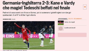 Die Gazzetta dello Sport bemängelt den viel zu freundschaftlichen Charakter des DFB-Teams. Ein "wiederauferstandener Gomez" reichte Löw nicht