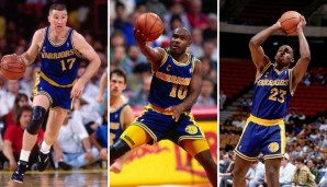 1991: Warriors (7) - Spurs (2) 3:1 - Run TMC mit Tim Hardaway, Mitch Richmond und Chris Mullin überliefen in Runde eins die Spurs um David Robinson. Danach war aber gegen die Lakers Endstation.