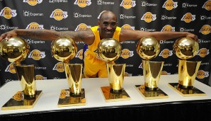 5 - so viele Meisterschaften holte Kobe im Laufe seiner NBA-Zeit (2000-2002, 2009, 2010)