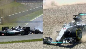 Hamilton und Rosberg kollidierten in Barcelona