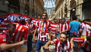 Mailand befindet sich angesichts der Massen an Fans im Ausnahmezustand. Die Spanier fielen regelrecht ein