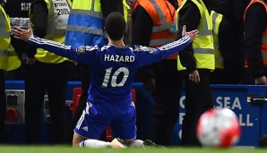 Chelsea kämpft sich zurück, Eden Hazard erzielt das 2:2. Leicester ist Meister, die Party kann beginnen