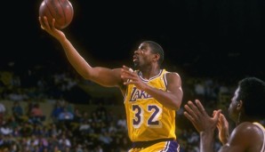 Platz 11 - 9 Teilnahmen: Magic Johnson (Los Angeles Lakers)