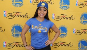 NBA-Finals waren wieder angesagt in Kalifornien. Diese Dame freute sich schon ganz besonders auf Spiel 5 in der Oracle Arena