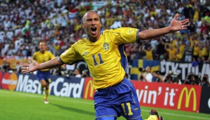 Platz 17: Henrik Larsson lief mit 36 Jahren und 272 Tage bei der EM 2008 das letzte Mal für die Schweden auf