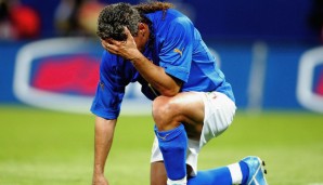 Roberto Baggio: Der ehemalige Weltfußballer war viele Jahre der große Star der Azzurri, verpasste allerdings 1990 bei der Heim-WM (Dritter) und 1994 in den USA (Endspiel) jeweils knapp den Titel.