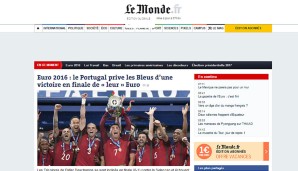 Auch die Le Monde trauert: Portugal habe Les Bleus um den Sieg bei "ihrer" EM gebracht