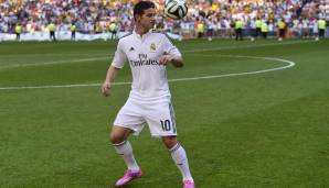 Platz 23 - 75 Millionen Euro: James Rodriguez im Sommer 2014 von der AS Monaco zu Real Madrid.