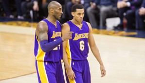 Topscorer der Lakers war in der letzten Saison Kobe Bryant (l.) mit 17,6 Punkten im Schnitt. Dahinter folgte Jordan Clarkson (r.) als bester jetzt noch aktiver Spieler mit 15,5 Punkten