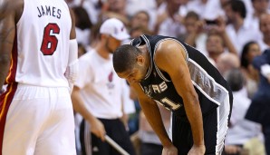 Es wurde die bitterste Niederlage in Duncans Karriere. Die Heat gewannen in sieben Spielen, nachdem Ray Allen in Spiel 6 mit einem legendären Dreier die Meisterschaft der Spurs in letzter Sekunde verhindert hatte