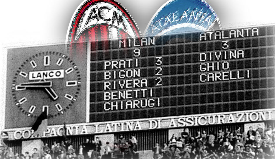 Los geht's mit dem torreichsten Serie-A-Spiel aller Zeiten. Milan vermöbelte Atalanta am 15. Oktober 1972 mit 9:3. Als "La grande abbuffata" (frei: "Das große Fressen") ging der Kick in die Geschichte ein