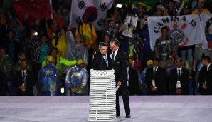Reden musste es auch geben: Der brasilianische OK-Präsident und IOC-Boss Thomas Bach. Fazit: "Es waren wundervolle Spiele in DER wundervollen Stadt."