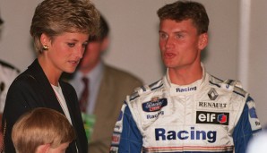 Platz 8, David Coulthard (246 GP-Starts): Der Schotte war neun Jahre lang für McLaren aktiv, sein Debüt gab er 1994 aber für Williams. Hier besucht ihn Lady Diana in der Team-Garage