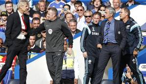 Nur eines von vielen Duellen mit Intimfeind Jose Mourinho: Dass sich Wenger und der Portugiese nicht riechen können, ist bekannt. Zahlreiche Äußerungen von beiden Seiten befeuern die Rivalität regelmäßig neu.