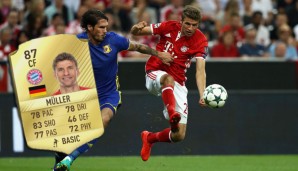 Thomas Müller (87): Wie unkonventionell Müller auf der Konsole spielt, liegt an Euch. Das Potenzial, mindestens genauso viele Tore zu schießen wie im realen Ligabetrieb, hat er in FIFA 17 aber allemal!