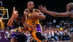Platz 6: Nick van Exel - bei den Lakers 1997/98 war der Speed von Quick Nick berüchtigt. Bei 2K gibt's dafür ebenfalls eine 96