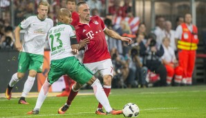 Platz 1: Franck Ribery (Bayern München, 2,2). Der Franzose sprüht vor Spielfreude und Offensivdrang. Keiner kann Bayerns Nummer 7 einfangen - ihm das Wasser reichen aktuell ohnehin nicht