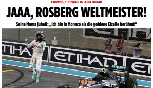 Nein, die "Bild" titelt nicht mit "Wir sind Weltmeister", ist aber mindestens genauso euphorisch. Auch Rosbergs Mutter bekommt Beachtung