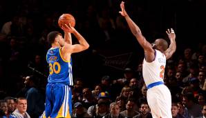 Platz 7: Stephen Curry (Golden State Warriors) - 11 Dreier am 27. Februar 2013 gegen die Knicks und am 3. Februar 2016 gegen die Wizards