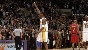 Platz 4: Kobe Bryant (Los Angeles Lakers) - 12 Dreier am 7. Januar 2003 gegen die Raptors