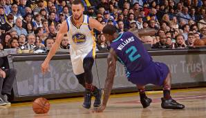 Platz 7: Stephen Curry (Golden State Warriors) - 11 Dreier am 1. Februar 2017 gegen die Hornets