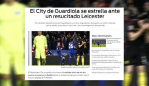 Die Sport titelt: "Guardiolas City geht gegen wieder erstarktes Leicester unter"