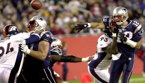 Patriots - Broncos 16:24 (Oktober 2002): Der amtierende Champion unterliegt den Broncos erneut, dieses Mal mit einem Brady, der für lediglich 130 Yards wirft
