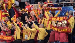 Mazedoniens Fans gehören dagegen eher zu den raueren Vertretern